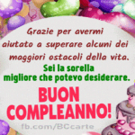 Buon Compleanno Sorella
