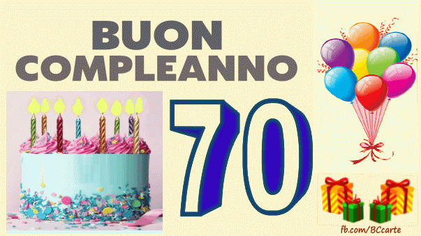 Buon compleanno 70 anni