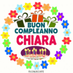 Buon Compleanno Chiara gif immagini fiore