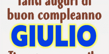 Buon Compleanno Giulio