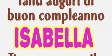 Buon Compleanno Isabella