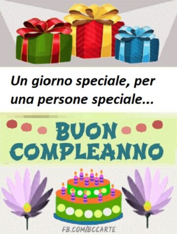Un giorno speciale, per una persone speciale, Buon Compleanno