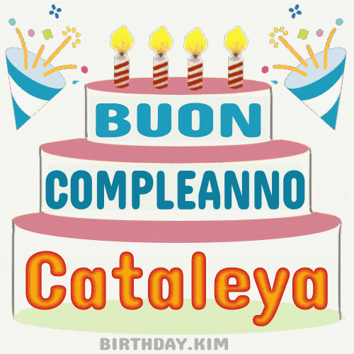 Buon Compleanno Cataleya gif torta