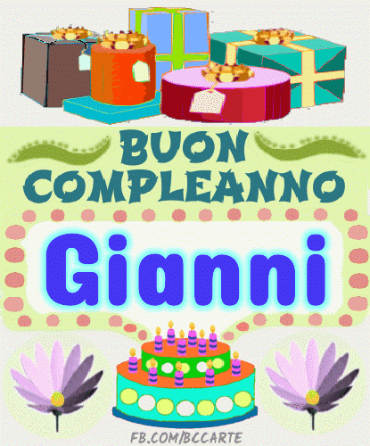 Buon Compleanno Gianni gif