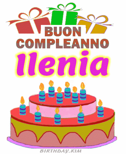 Buon Compleanno Ilenia gif torta