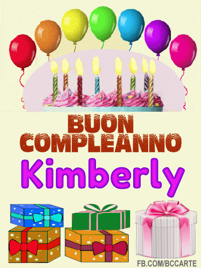 Buon Compleanno Kimberly
