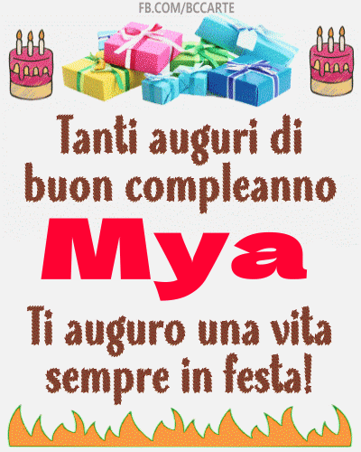 Buon Compleanno Mya gif