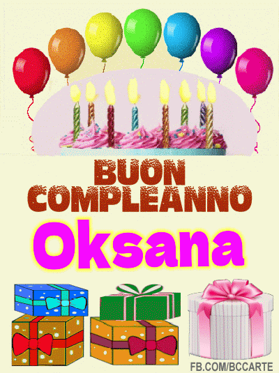 Buon Compleanno Oksana gif