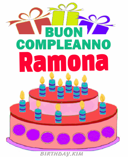 Buon Compleanno Ramona gif immagini