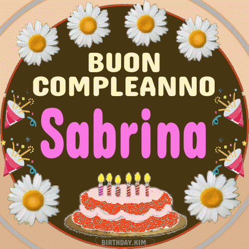 Buon Compleanno Sabrina gif