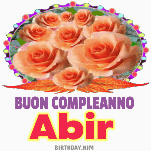 Buon Compleanno Abir gif rosa