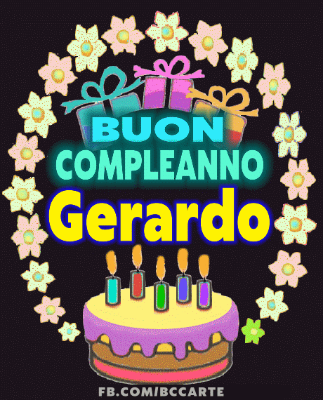 Buon compleanno Gerardo gif fiori