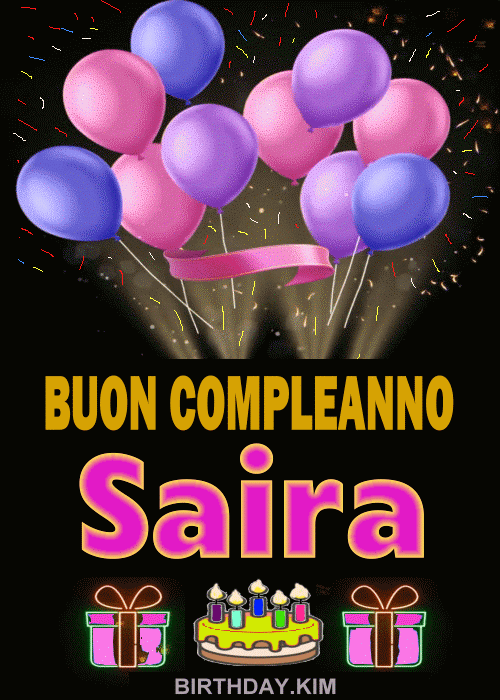 Buon Compleanno Saira gif