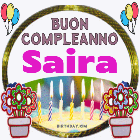 Buon Compleanno Saira gif