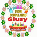 Buon Compleanno Giusy gif fiore
