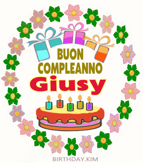 Buon Compleanno Giusy gif fiore