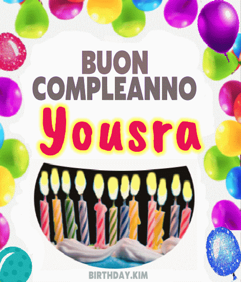 Buon Compleanno Yousra gif