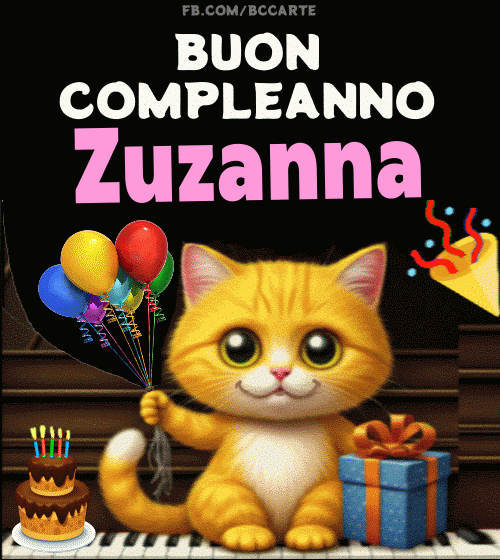 Buon Compleanno Zuzanna gif