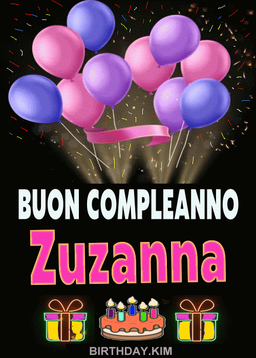 Buon Compleanno Zuzanna gif