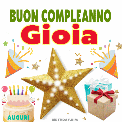 Buon Compleanno Gioia GIF