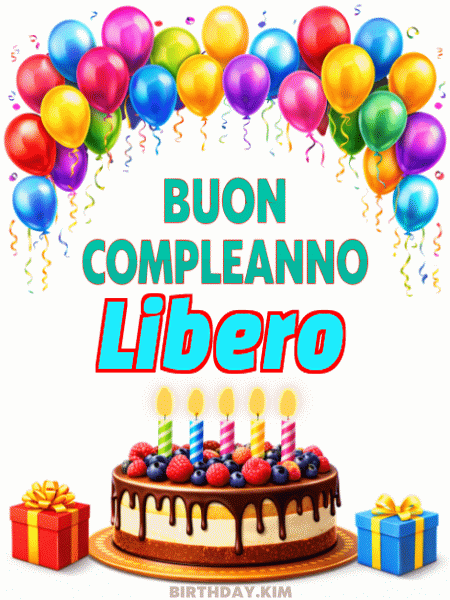 Buon Compleanno Libero Gif