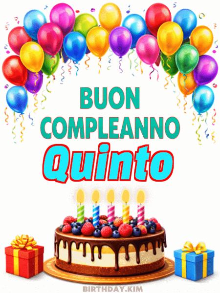 Buon Compleanno Quinto Gif