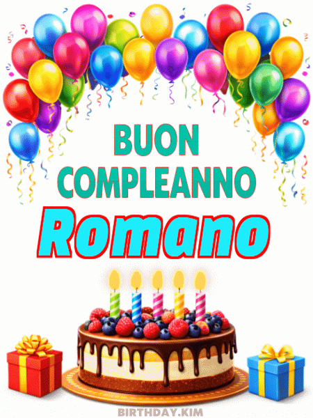 Buon Compleanno Romano Gif