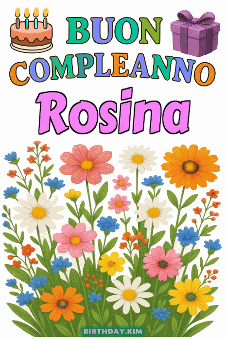 Buon Compleanno Rosina Gif