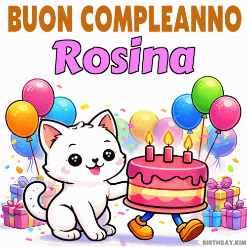 Buon Compleanno Rosina Gif