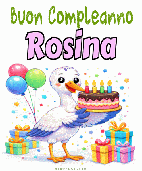 Buon Compleanno Rosina Gif