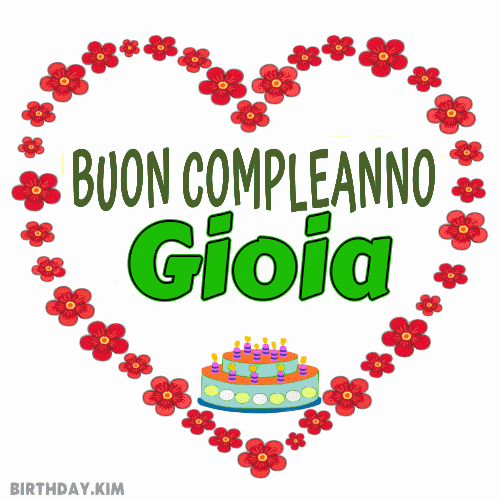 Buon Compleanno Gioia Gif