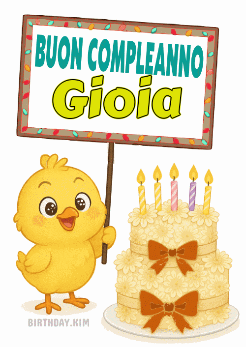 Buon Compleanno Gioia Gif