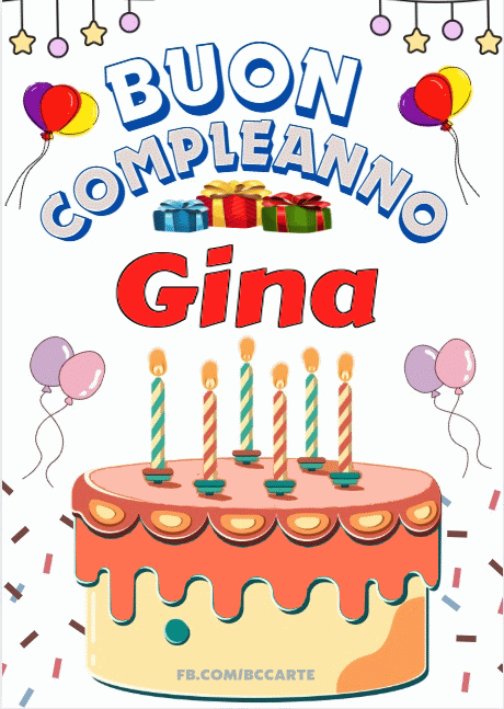 Buon Compleanno Gina GIF