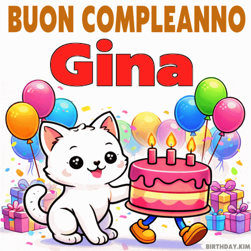 Buon Compleanno Gina GIF