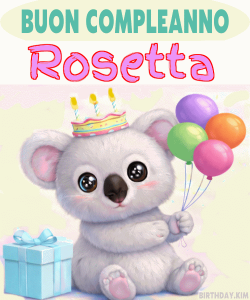 Buon Compleanno Rosetta Gif