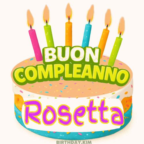 Buon Compleanno Rosetta Gif