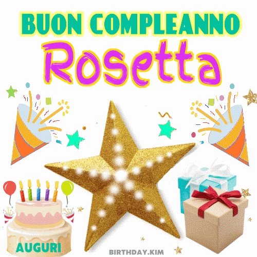 Buon Compleanno Rosetta Gif