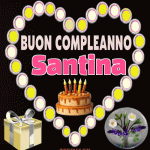 buon compleanno Santina Gif
