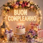 Fiori e biglietti d'auguri di compleanno