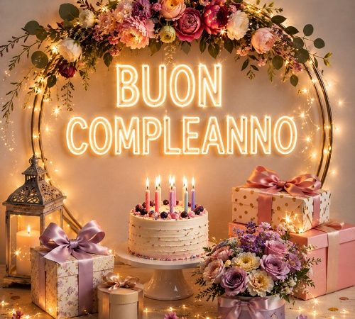 Fiori e biglietti d’auguri di compleanno