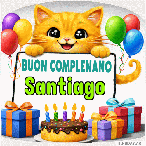 Buon Compleanno Santiago GIF