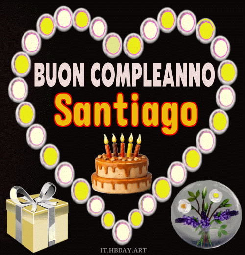 Buon Compleanno Santiago GIF