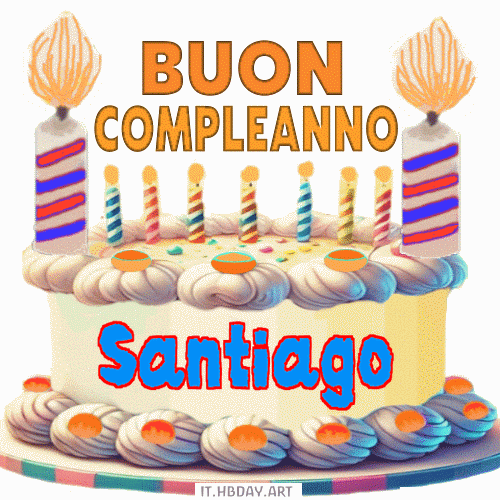 Buon Compleanno Santiago GIF